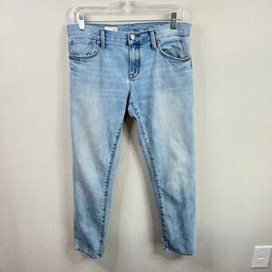 Gap 1969 Sexy Boyfriend Mid Rise Jeans Women's 26 Light Wash Cotton Cropped